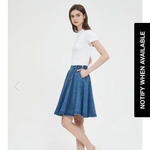 Miamod denim a line circle skirt